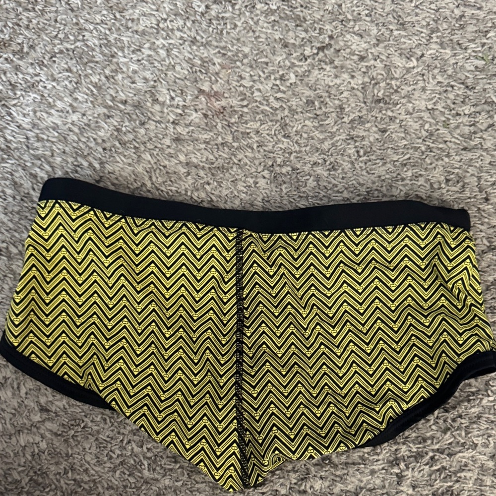 Yellow and Black Zigzag Swim Shorts- 2eros - Picture 2 of 5